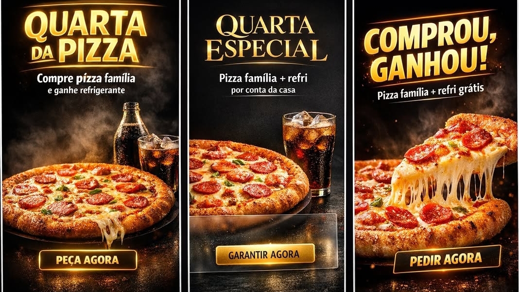 Campanha promocional para pizzaria